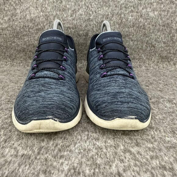 ✅ Womens 6 Skechers Slip-Ins Memory Foam Athletic Sneakers Blue Casual Comfort - Picture 5 of 13